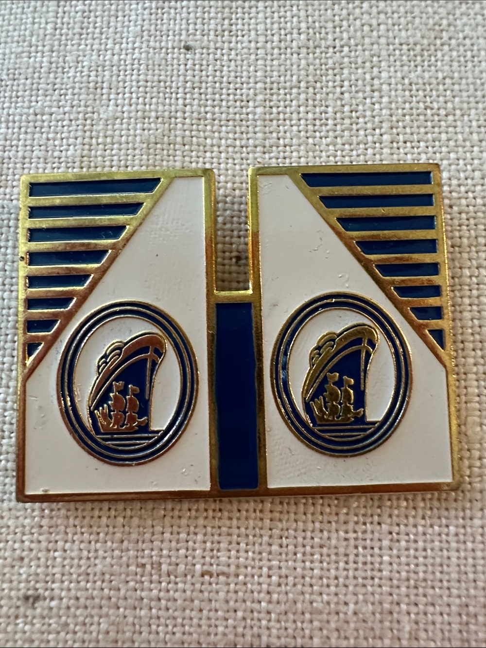 Vintage Holland America Line Enamel Lapel Pin